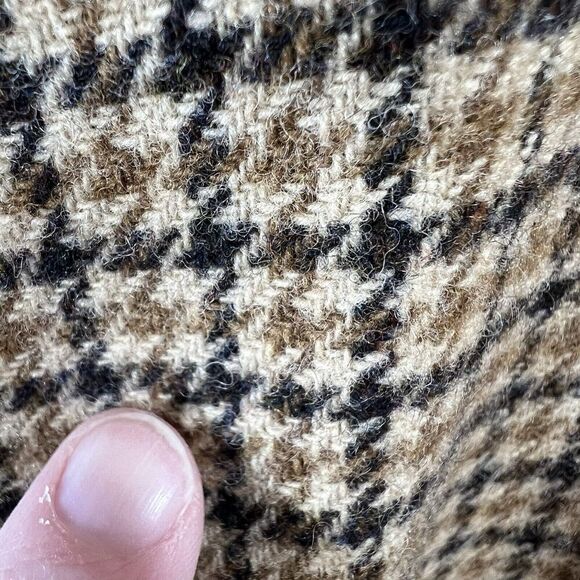 Anne‎ Klein Women’s Wool Blazer Size 1X 14W Collarless Houndstooth Brown Office - Picture 9 of 9
